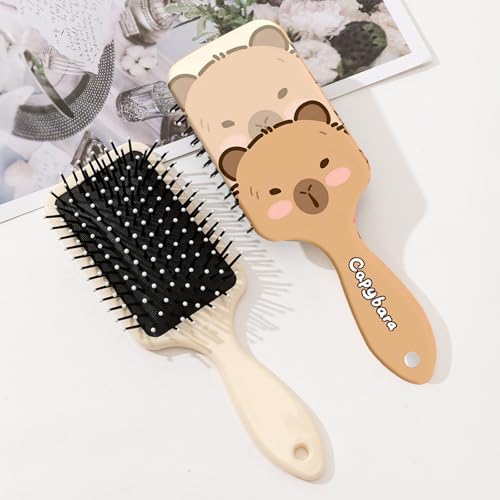 Cute Capybara Hairbrush and Headband Set, Include 1Pcs Capybara Hair Brush,1Pcs Capybara Hairbands,2Pcs Hair accessory,for Women Gift.