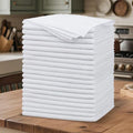 20 Pack White Microfiber Cleaning Cloth, Lint-Free Car Wash Towels, All-Purpose Absorbent Cleaning Rags for Housekeeping, Dust Cloth for Office, Mechanic, Automotive - color: White