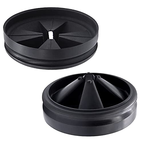 3 3/8" Garbage Disposal Splash Guard Sink Baffle QCB-AM Replacement for InSinkErator Evolution Series, Upgraded Funmit Removable Quiet Collar Drain Plugs, Garbage Disposer Accessories, Black - color: Black - 2 Pack