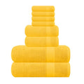 GLAMBURG Ultra Soft 8-Piece Towel Set - 100% Pure Ringspun Cotton, Contains 2 Oversized Bath Towels 27x54, 2 Hand Towels 16x28, 4 Wash Cloths 13x13, Ideal for Everyday use, Hotel & Spa- Mustard Yellow - color: Mustard Yellow, size: 8 Piece Towel Set