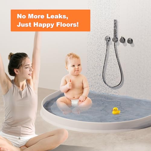 3.8'' High Shower Threshold Water Dam Collapsible Shower Water Splash Guard for Shower Water Blocker for Wet and Dry Separation Bathroom and Kitchen (80 Inch) - size: 80 Inch