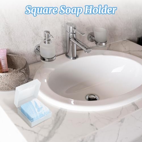 1PCS Travel Soap Case, Holder Container with Draining Pad & Lid, Fits Bars Square, Waterproof Portable Travel Holder for Bathroom Gym Camping Outdoor Use - size: 1PCS