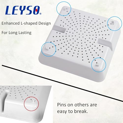 Leyso Floor Sink Commercial Drain Cover Strainer ABS Plastic Drop-in Basket 8-1/2" x 8-1/2" x 2-1/4" (2"H ABS) - Suitable for Kitchen, Restaurant, bar, Buffet - style: 2"H ABS