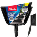 O-Cedar Strong Sweep Broom and Dustpan Set with Detail Brush | Indoor Outdoor Heavy Duty Stiff Bristle Broom | Step-On Dust Pan - size: Strong Sweep Broom and Brush