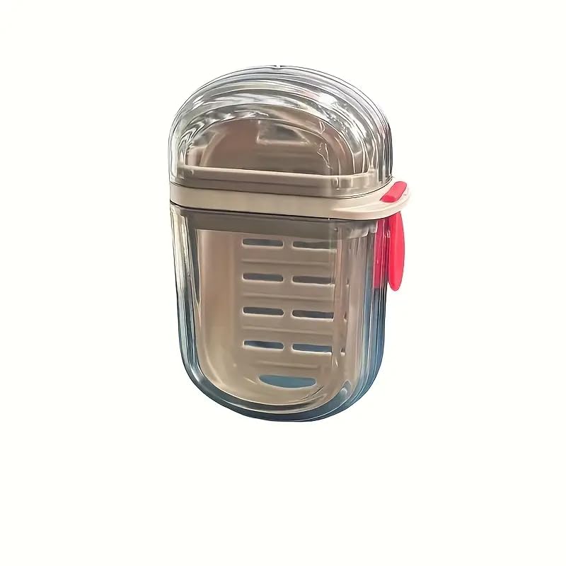 1pc Portable Soap Box with Lid, Sealed Drainage Design PET Material, ldeal for Travel & Outdoor Leisure -Mini Storage Soap Holder for Camping, Hiking, Outdoor Personal Care Hygiene