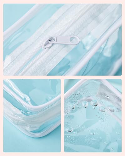 Mrsdry Travel Containers for Toiletries 4 Pack, TSA Approved Travel Size Toiletries, Travel Size Containers, With Clear Bag Leak Proof Silicone Jars, Travel Essentials Creams Jars Carrying Small Items - color: Blue, size: 1 oz
