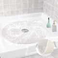 Shower Mat Non Slip, Round Shower Mat for Inside Shower, Non Slip Bathtub Mat, Fast Drying Bath Tub Mats, Loofah Mat for Shower Bathroom, Quick Drying, Resistant (White, 32 x 32 Inch) | Shower Mat for Inside Shower Non Slip Bathtub Mat, Soft Loofah Shower