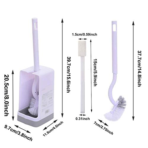 Marbarsse Bathroom Toilet Bowl Brush and Holder, Curved Design Toilet Brush for Deep Cleaning Under Rim, Best Toilet Brush Set, Easy Handy CompactToilet BowlCleaner Brush for Bathroom, 1 Pack - color: 1 Pack