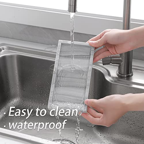 Small Bathroom Vanity Silicone Tray for Counter, Rectangle Dish Soap and Sponge Holder for Kitchen Sink, Perfume Organizer for Dresser, Marble Grey | Small, Thickened Silicone, Easy to Clean, Waterproof, Non-Slip, for Countertop, Kitchen, Bedroom, Dresser