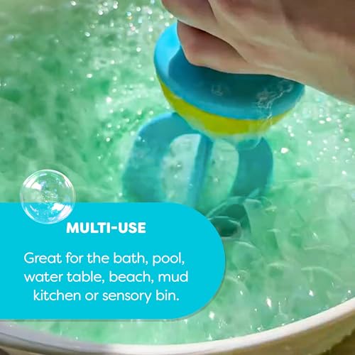 HABA Toddler Bath Toys: Bubble Bath Kids Whisk - for Kids' Sensory Play, Motor Skills, and Bath Time Fun, Blue - style: Blue