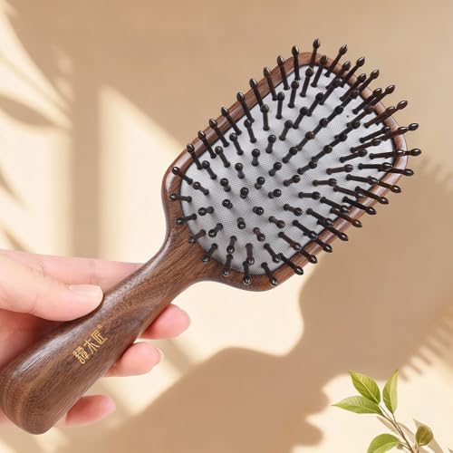 TAN MUJIANG Cloud-Light Firm Cushion Hair Brush | Torch-Tip Bristles for Deep Scalp Massage | Ideal for Thick, Long & Curly Hair