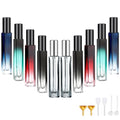 Segbeauty 0.34oz Refillable Glass Perfume Bottle,10 Pack of 10ml Perfume Container For Travel, Empty Atomizer Sprayer for Cologne Dispenser, Travel Sample Bottles Cologne Making Kit with Refill Tool - color: Black Blue Red Green Gray, style: Bulk Mini Bot