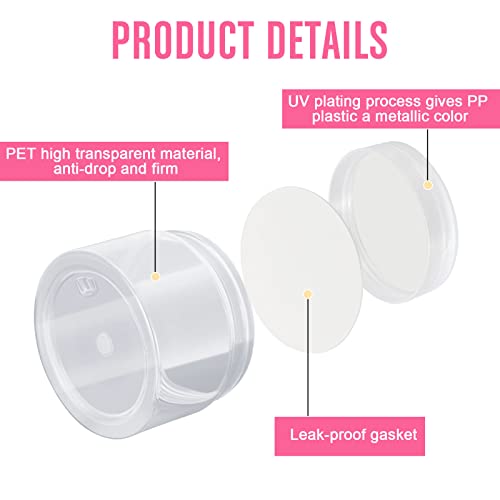 Patelai 4 Pieces Round Wide-mouth Leak Proof Plastic Container Jars with Lids for Travel Storage Makeup Beauty Products Face Creams Oils Salves Ointments DIY Making(2 Ounce,Clear) - color: Clear, size: 2 Ounce