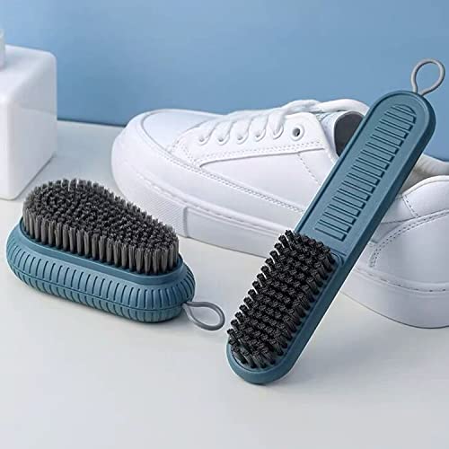 Cleaning Brush Soft Bristle Brush Laundry Scrub Brush Clothes Underwear Shoes Scrubbing Brush, Easy to Grip Household Cleaning Brushes Tool for Countertops Bathtubs (Blue) - color: Blue