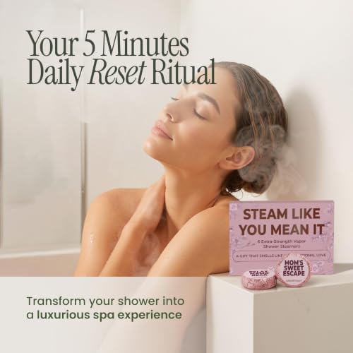 MESMOS 6 Assorted Shower Steamers Aromatherapy, Gifts for Moms Who Have Everything, Birthday Presents, Good Things & Unique Gifts for Mom from Daughter & Son, Relaxation Self Care Mom Gift Items - size: 1 Count (Pack of 6), style: Mom 6pk