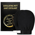 Premium Exfoliating Gloves for Shower 1Pcs, 100% Viscose Deep Exfoliating Body Scrubber, Dead Skin Remover, Washcloth Body Exfoliator Scrubber for Self-Tan Removal, Smooth & Renewed Skin - color: Black