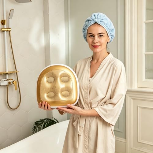 SPA Booster Seat,Spa&Hot Tub Seat with Non-Slip Suction Cups,Portable Fordable Bathtub Seat for Home/SPA/Travel/Business Trip, Gold - color: Gold
