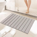 Asou Stone Bath Mat Bathtub Mat Foldable Diatomaceous Earth Bath Mat Anti-Skid Absorbent Quick Drying Floor Mat for Bathtub Bathroom Kitchen