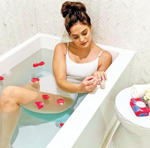 Luxury Body Stopper, Anti-Slip Spa Accessory, Holds Reclined Position in Bath to Fully Release Tension, Bathe Comfortably Hands Free, and Keep Your Hair Dry. Recline, Relax, Stay Put! - color: Sea Glass