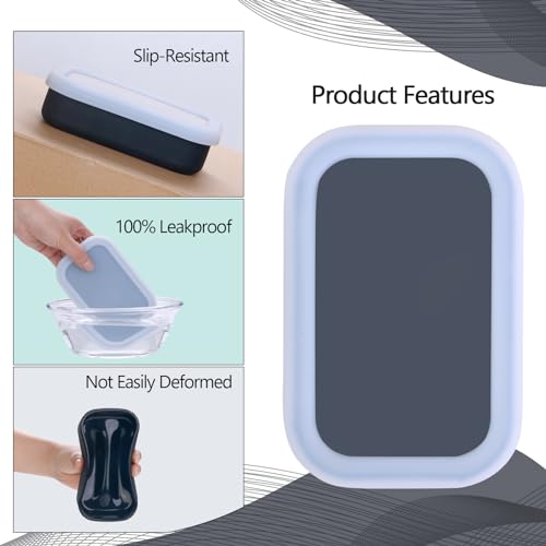 Large Travel Soap Container Leak Proof, Silicone Shampoo Bar Holder | Soap Case with Draining Layer, Slip-Resistant Portable Bar Soap Holder for Shower, Bathroom, Gym, Camping(Translucent Black) - color: Rectangular Translucent Black