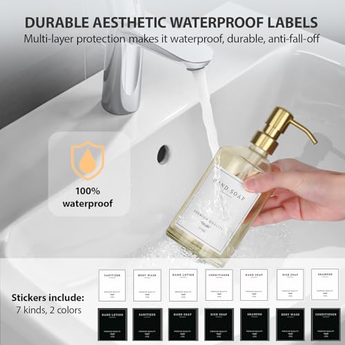 Dish Soap Dispenser for Kitchen, Glass Kitchen Soap Dispenser Set with Stainless Steel Pump, Modern Farmhouse Bathroom Decor & Accessories (Yellow Bottle/Gold Pump) - color: Yellow Bottle + Gold Pump
