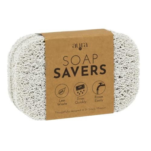 S&T INC. Bar Soap Holder for Kitchen, Bathroom, and Soap Dish, 4 Pack, White, 2.9 inches by 4.4 inches - color: White, size: 4 Pack