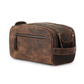 KomalC Travel Toiletry Bag – Premium Leather Dopp Kit for Men & Women with Water-Resistant Lining & Spacious Zippered Organizer - style: 1 Zip Classic
