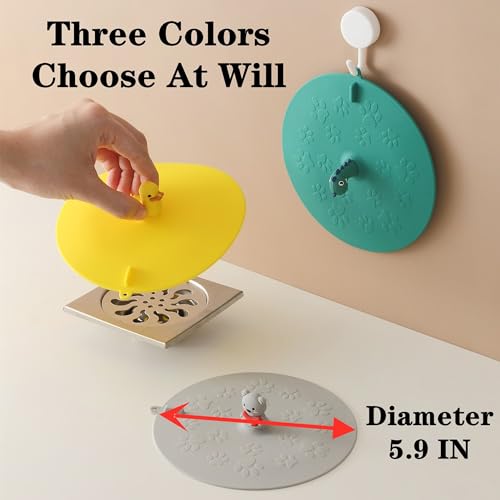 MAOYONG Bathroom Tub Drain Stopper and Cover Set for Bathtub Shower Overflow Plug Sink Maintenance Laundry Tub Floor and Bathroom Drain Cover 3PCS - color: Yellow