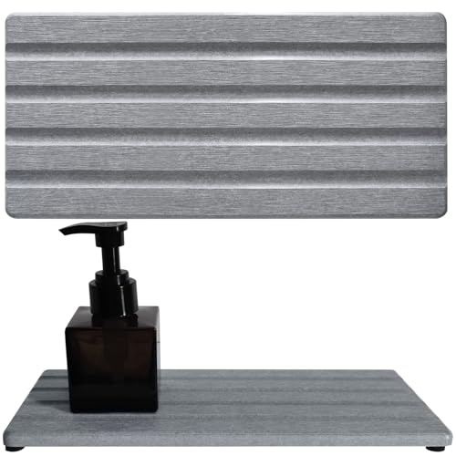 2 PCS Water Absorbing Stone Trays for Bathroom Sink & Kitchen Counter, Fast-Drying Diatomite Sink Caddy, Vanity Tray, Hand Soap Holder with Anti-Skid Pads (Gray, 8.7" x 4"/22 x 10cm) - color: Gray, size: 8.7" x 4" (22 x 10cm)