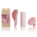 D’Cherlane Essential Comb Collection – Scalp Massager, Detangling Brush & Wide-Tooth Comb Set for All Hair Types | Stimulates Scalp & Reduces Breakage