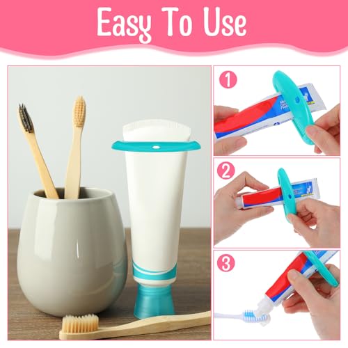 Bremorou 8 Pcs Toothpaste Squeezer Plastic Toothpaste Tube Squeezer Holder Clip Roller Tool for Bathroom Saving Facial Cleanser Creams Paint (Colorful)