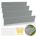 Gutter Valley Splash Guards, 15.7 x 3.5 Inch 4 Pack Gutter Guard, Aluminum Rain Gutter Guard Downspout Rain Diverter for Roof Shingle, Rain Drip Guard for Straight House (Gray) - color: Gray