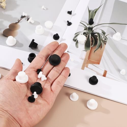 uxcell 15Pcs Silicone Hole Plug, Waterproof Solid T-Shaped Rubber Stoppers Bottle Seal Tube Pipe Plug End Cap for 8.2mm/0.32" Hole for Bathtub Bottle, 0.35" Plug Height, Black - color: Black, size: For 8.2mm/0.32" Hole, 0.35" Plug Height