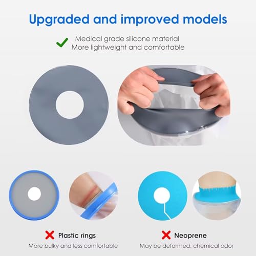 COMFYTHERA Waterproof Arm Cast Cover for Shower Wound Protector Bath Adult Watertight Cast Bag Showering for Surgery Bandage Broken Hand,Wrist,Finger, Elbow Reusable Durable (C-Long Arm-M)