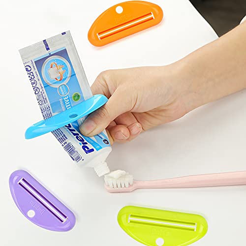 LoveInUsa Toothpaste Tube Squeezer Dispenser, Hanging Toothpaste Clips Holder Rolling Holder Squeezer 4 Pack - color: 4pcs-1
