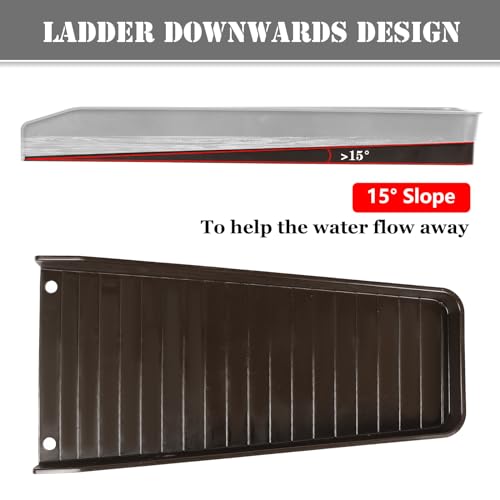 2 Pack Gutter Downspout Extensions, Rain Gutter Downspout Splash Block,Drain Water Downspout Diverter, Gutter Splash Guards for Rainwater Drainage,16.3Inch (Brown) - color: Brown