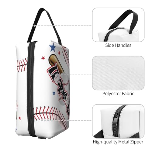 Kids Travel Toiletry Bag for Boys Girls - Waterproof Makeup Pouch Hanging Cosmetic Wash Bags Dopp Kit Shaving Bag for Toiletries Accessories(Baseball) - color: Baseball