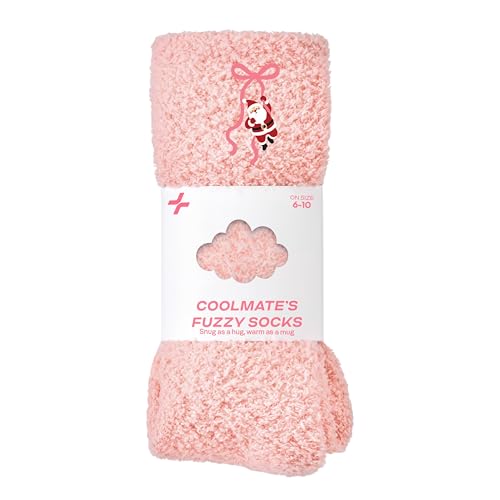 CoolMate Cozy Soft Cloud Socks, Fuzzy Socks for Women - color: E.02 - Santa Pink