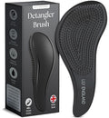 Lily England Hair Brush for Men with Curly, Thick, Straight & Natural Hair - Lightweight Mens Brush with Smooth Flexible Bristles - Black Hairbrush for Man with Wet & Dry Hair - color: Matte Black