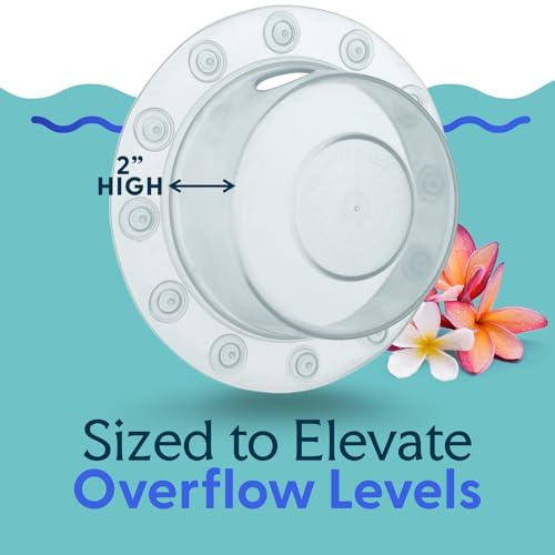 SlipX Solutions Bottomless Bath Overflow Drain Cover, 4" Diameter, Clear | Adds Inches of Water to Your Tub for Deeper Soak. Bring a Peaceful In-Home Spa Experience to Your Bath. - color: Clear