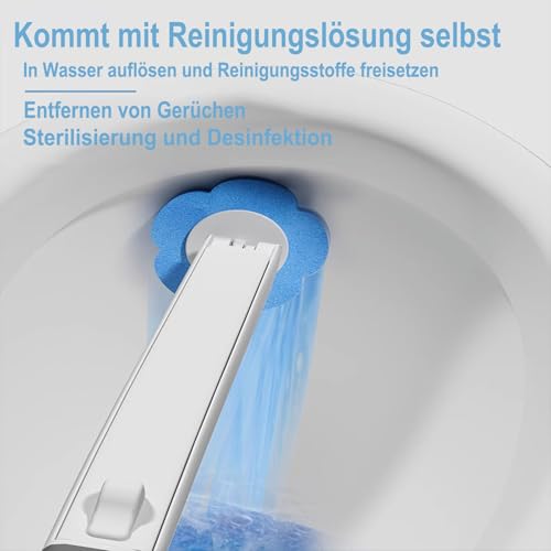 72 PCS Toilet Brush Refills,Toilet Cleaner Refill Pads Disposable Toilet Cleaning System Toilet Bowl Cleaners Scrubbing Pads for Bathtub Wash Basin(Only Refills，Only Fits for Ucaimao)-Blue - size: 72 refflls-Blue（Without Handle）