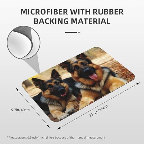 Stone Bath Mats for Bathroom Diatomaceous Earth Bath Mat Super Absorbent Floor Mat German Shepherd Dog Stone Drying Mats Quick Drying Diatomite Shower Mat for Bathtub Pad 15.7x23.6in - color: German Shepherd Dog