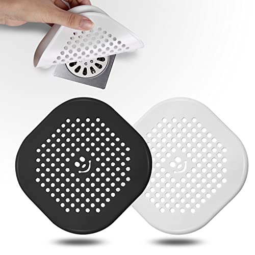 2 Pack Drain Cover Hair Catcher Silicone Drain Protector Hair Stopper for Shower Kitchen Bathroom Bathtub Mint Green - color: Mintgreen