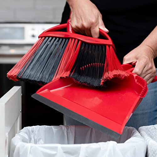 O-Cedar One Sweep Broom & Step-On Dustpan Set | Patented Wave Bristles Remove Over 99% of Dirt in One Pass | Lightweight & Quiet for Pet-Friendly Cleaning - size: PowerCorner One Sweep Broom