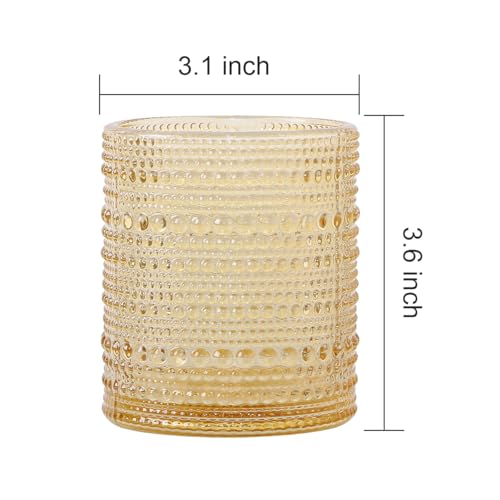 Amber Toothbrush Holders for Bathrooms, Glass Toothbrush Holder with 2 Slot Divider, 10oz Bathroom Tumbler and Mouthwash Cup, Tooth Brush Holder for Brushes, Toothpaste - color: Amber