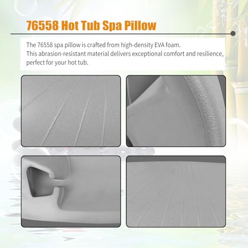 76558 74610 Hot Tub Spa Pillow Headrest Compatible with Hot Spring Pillows for Limelight Pulse Pulse DL Bolt (2012-2017), Glow Flair (2008-2017), Gleam (2013-2017) Spas Neck Cushion