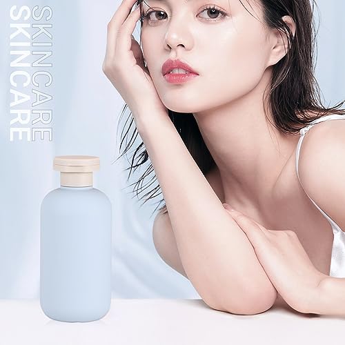6.8 oz Plastic Travel Shampoo Bottles, Refillable Flip Cap Squeeze Bottles for Toiletries, Large Leakage-proof Travel Shampoo and Conditioner Container (Blue and Green) - color: Green+Blue, size: 200ml/6.8oz
