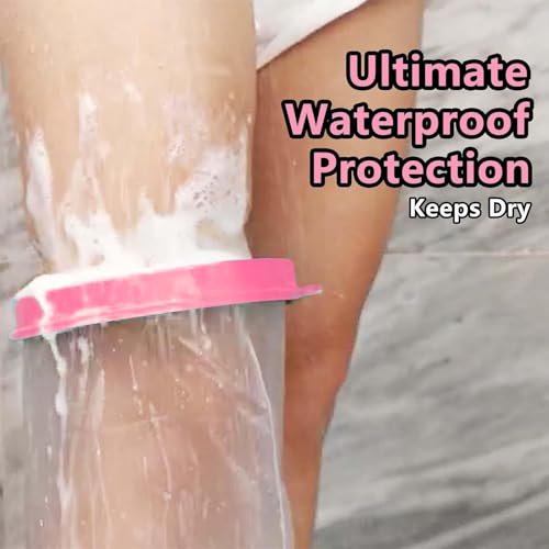 Waterproof Cast Covers for Shower Leg, Adult Cast Bag Cover Protector, Showering/Swimming/Bath Boots for Foot after Surgery, Broken Ankle Wound Recovery Supplies/Accessories, Boot, Sleeve, Pink - color: Leg, style: Reinforced Pink