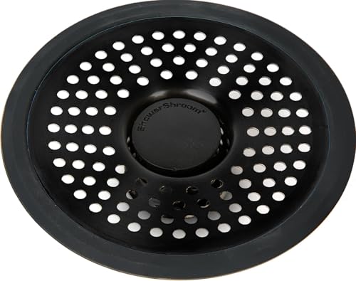 ShowerShroom Ultra Matte Black Hair Catcher, Stainless Steel Drain Protector, Fits All Shower Drains - color: Matte Black