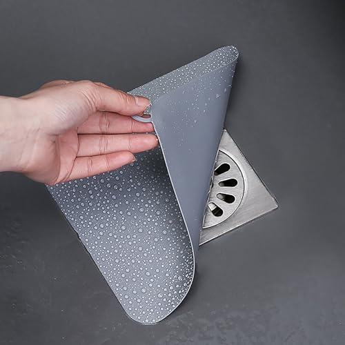 Silicone Tub Stopper Floor Drain Cover,2 Pieces Sewer Anti-Odor Mat Deodorizing Drain Plugs for Kitchen,Bathroom and Laundry(5x5 inch) Grey - color: Gray/5*5 Inch/2-piece Set